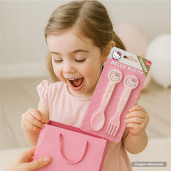 Cubiertos Hello Kitty Set x2 Original Reutilizables Niñas - Lhua Store