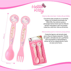 Cubiertos Hello Kitty Set x2 Original Reutilizables Niñas - Lhua Store