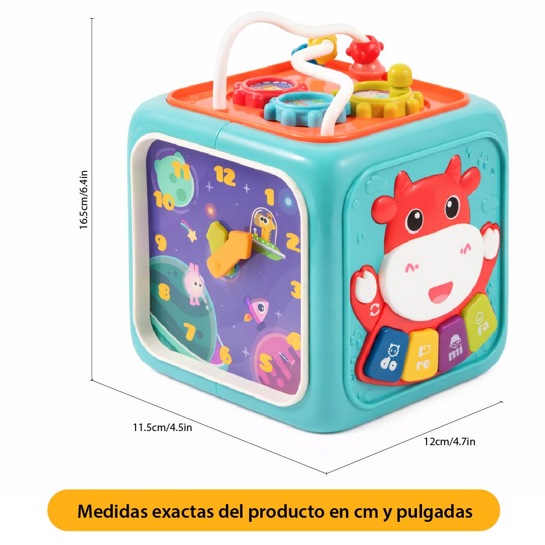 Cubo Didáctico 6 En 1 Juguete Montessori Educativo Bebe Azul - Lhua Store