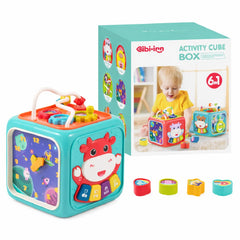 Cubo Didáctico 6 En 1 Juguete Montessori Educativo Bebe Azul - Lhua Store