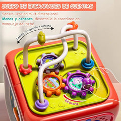 Cubo Didáctico 6 En 1 Juguete Montessori Educativo Bebe Rosado - Lhua Store