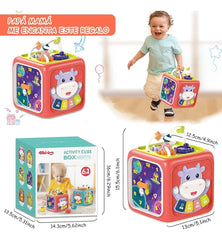 Cubo Didáctico 6 En 1 Juguete Montessori Educativo Bebe Rosado - Lhua Store
