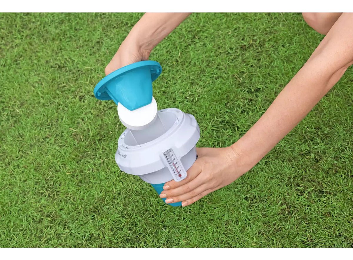 Dispensador de Cloro Flotante Piscina con Termómetro Bestway 58701 - Lhua Store