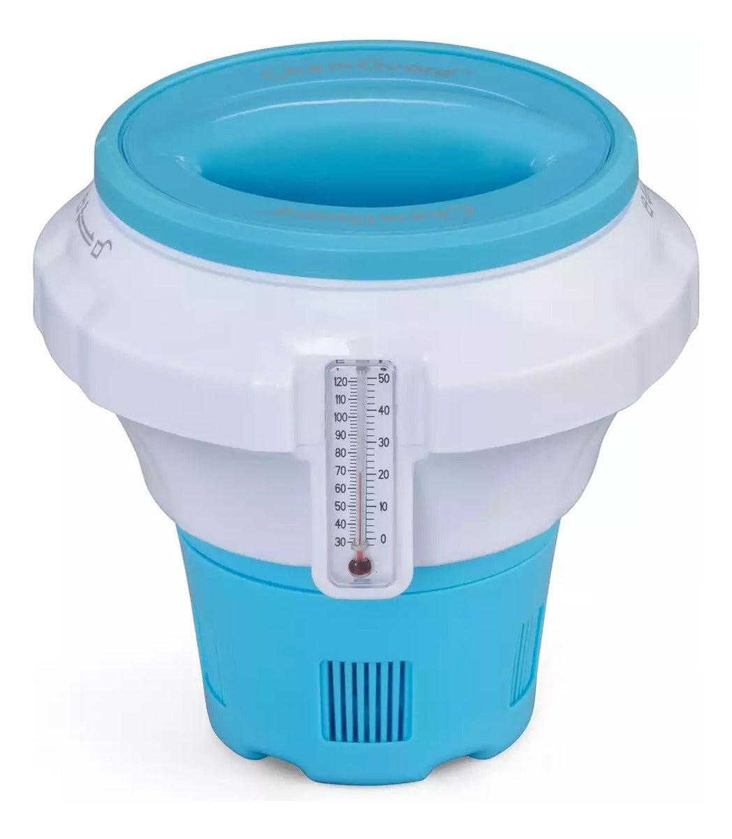 Dispensador de Cloro Flotante Piscina con Termómetro Bestway 58701 - Lhua Store