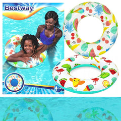 Flotador Inflable Aro Tropical 61cm Bestway 36014 - Lhua Store