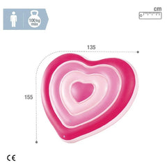 Flotador Inflable Corazón Sweetheart 155x135cm Intex 58727 - Lhua Store