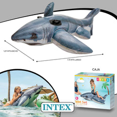 Flotador Tiburon Inflable 170cm Piscina Verano Intex 57525 - Lhua Store