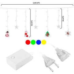 Guirnalda Cascada Multicolor 30 Led Decoración Navidad - Lhua Store
