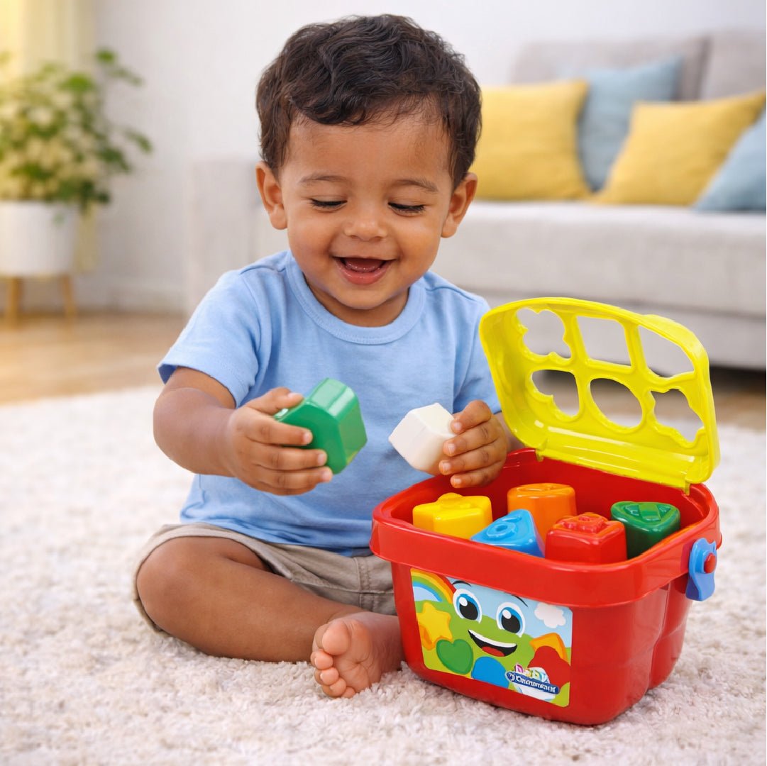 Juego Balde Bloques De Encaje Bebé Didáctico Baby Clementoni - Lhua Store