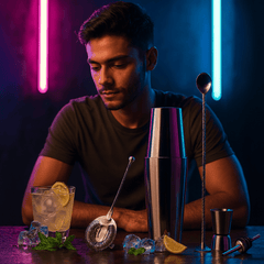 Juego Coctelera Set 5 Pcs Utensilios Coctel Bar Inoxidable - Lhua Store