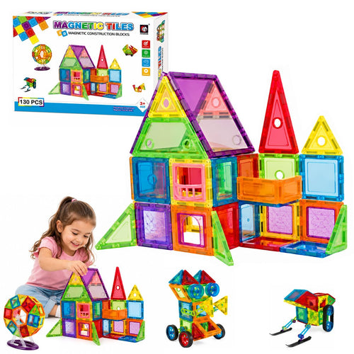 Juego De Bloques De Construcción Magnéticos 3d 130 Pcs Niños - Lhua Store