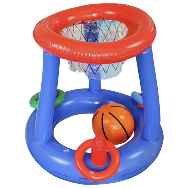 Juego Inflable Aro Basquet + Lanzamiento Anillos Pool24k Piscina - Lhua Store