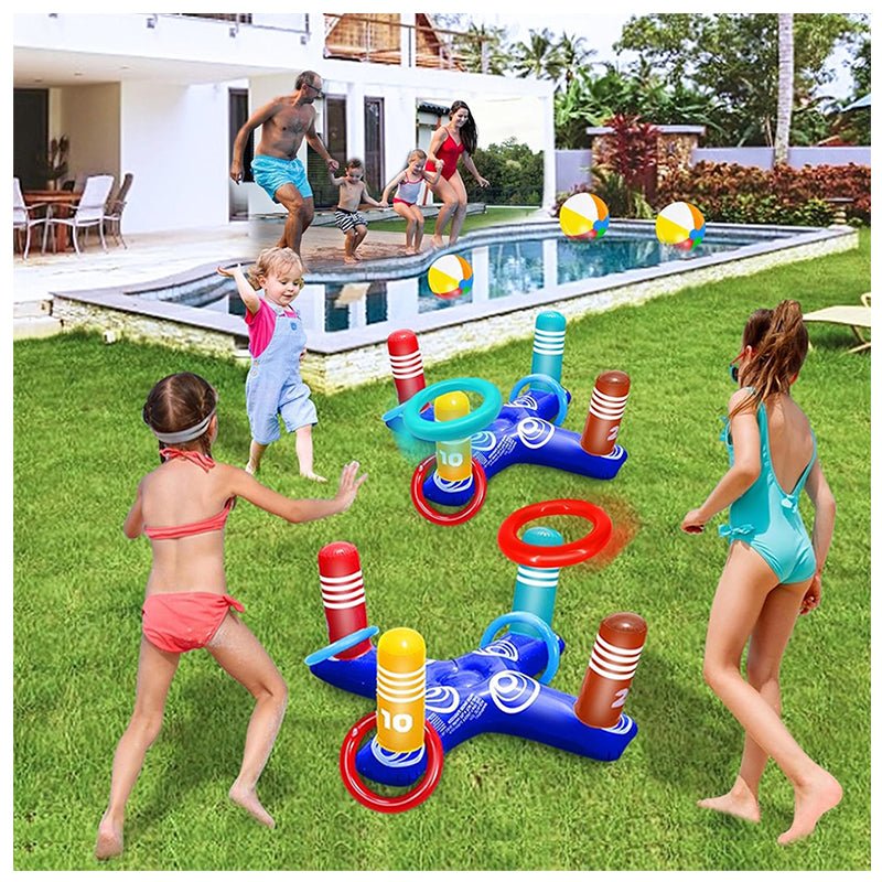 Juego Inflable Lanzamiento Anillos Aros Piscina Pool24k Niños - Lhua Store