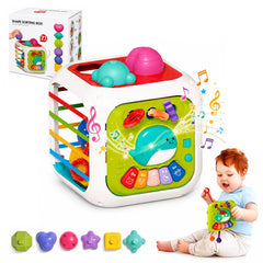 Juguete Cubo Didáctico Musical 7 en 1 Montesori Educativo Bebe - Lhua Store