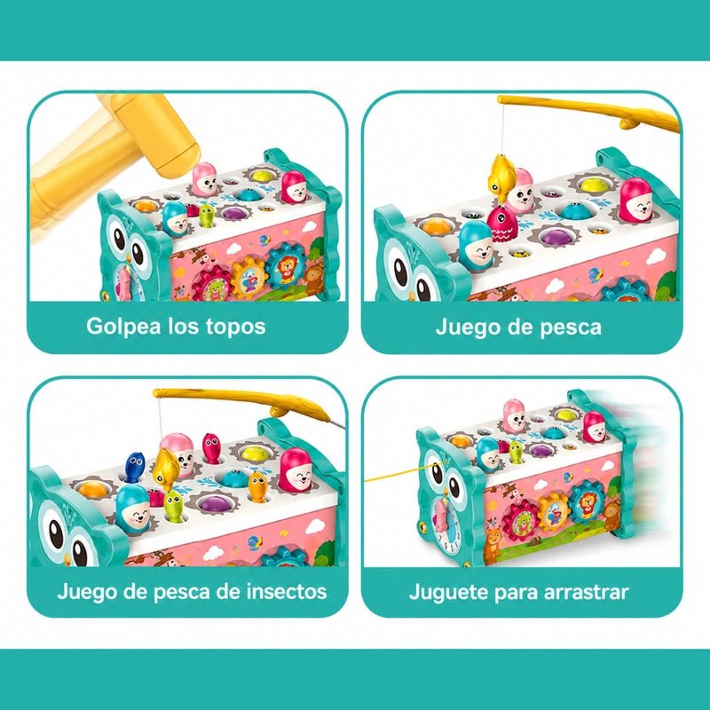 Juguete Didáctico 8 En 1 Montessori Educativo Bebe Niños Azul - Lhua Store