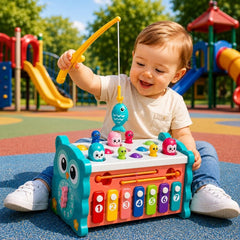 Juguete Didáctico 8 En 1 Montessori Educativo Bebe Niños Azul - Lhua Store