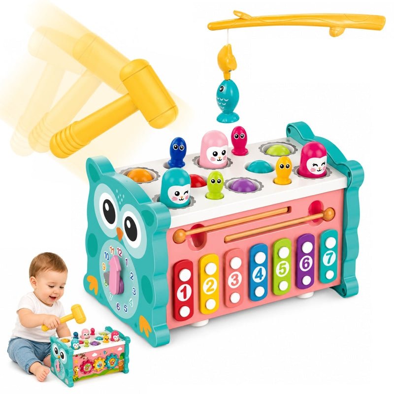 Juguete Didáctico 8 En 1 Montessori Educativo Bebe Niños Azul - Lhua Store