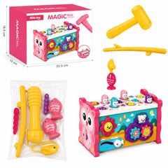 Juguete Didáctico 8 En 1 Montessori Educativo Bebe Niños Rosa - Lhua Store