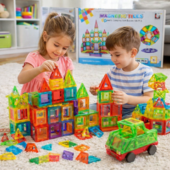 Juguete Magnético 106 Piezas Bloques Destreza Habilidad Niños - Lhua Store