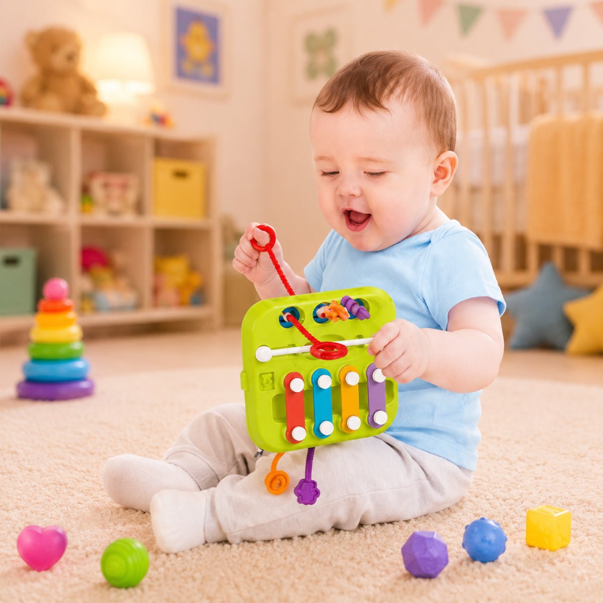 Juguete Montessori Educativo 7 En 1 Cubo Didáctico Bebé - Lhua Store