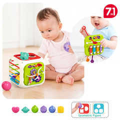 Juguete Montessori Educativo 7 En 1 Cubo Didáctico Bebé - Lhua Store