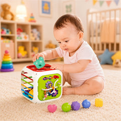 Juguete Montessori Educativo 7 En 1 Cubo Didáctico Bebé - Lhua Store