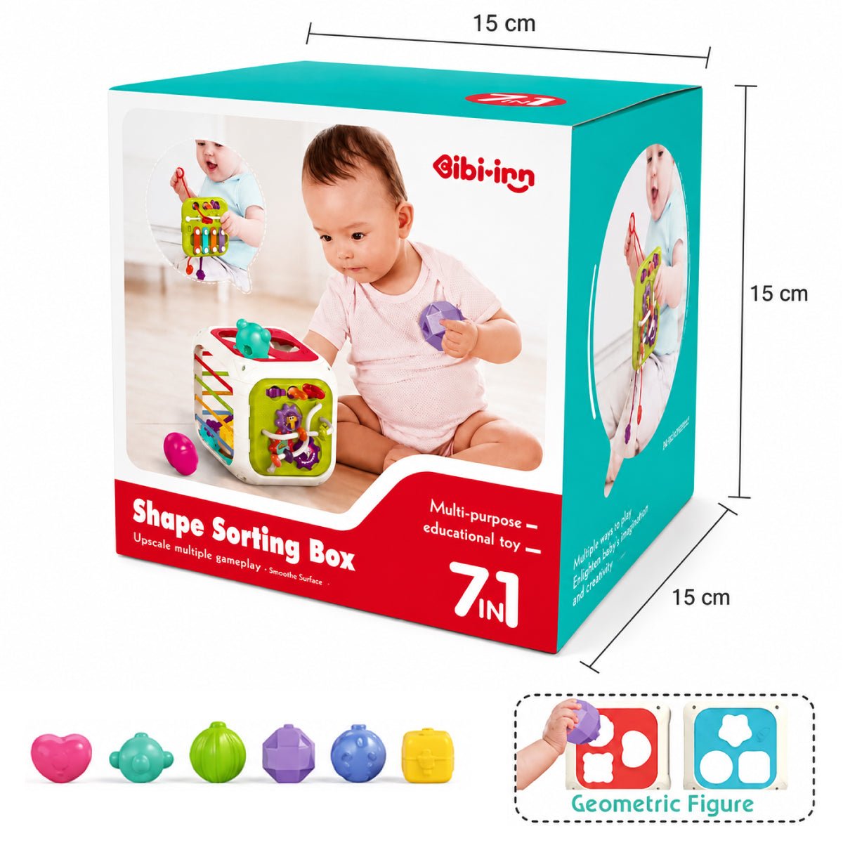 Juguete Montessori Educativo 7 En 1 Cubo Didáctico Bebé - Lhua Store