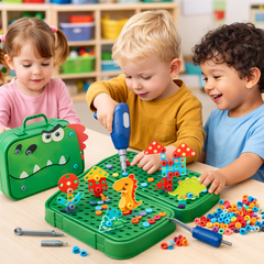 Kit Construcción Juguete Niños 230 Pcs Maletín Taladro Dino - Lhua Store
