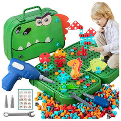 Kit Construcción Juguete Niños 450 Pzs Maletín Taladro Dino - Lhua Store