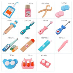 Kit Dentista Juguete Didáctico Médico Madera Juego Niños - Lhua Store