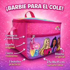 Lonchera Barbie Térmica Rosado Escolar Niña Original - Lhua Store