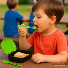 Lonchera Minecraft Porta Sandwich Con Cubiertos Original - Lhua Store