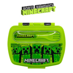 Lonchera Minecraft Porta Sandwich Con Cubiertos Original - Lhua Store