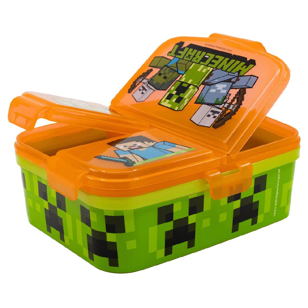 Lonchera Minecraft Triple Compartimiento Porta Sandwich Niños - Lhua Store