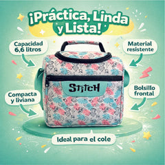 Lonchera Stitch Térmica Disney Escolar Niña Original - Lhua Store