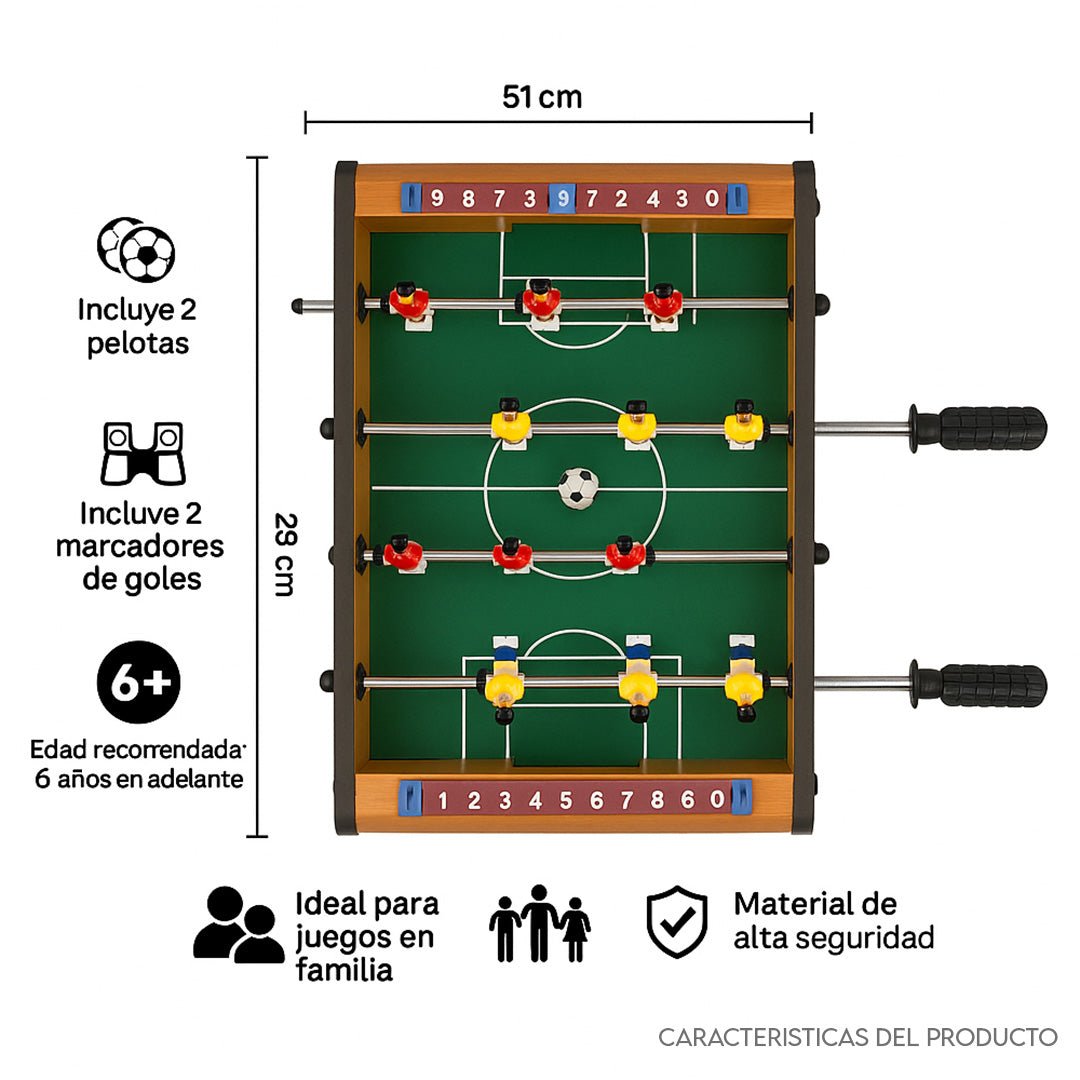 Mini Taca Taca Madera Niños Fútbol Portátil Futbolín - Lhua Store