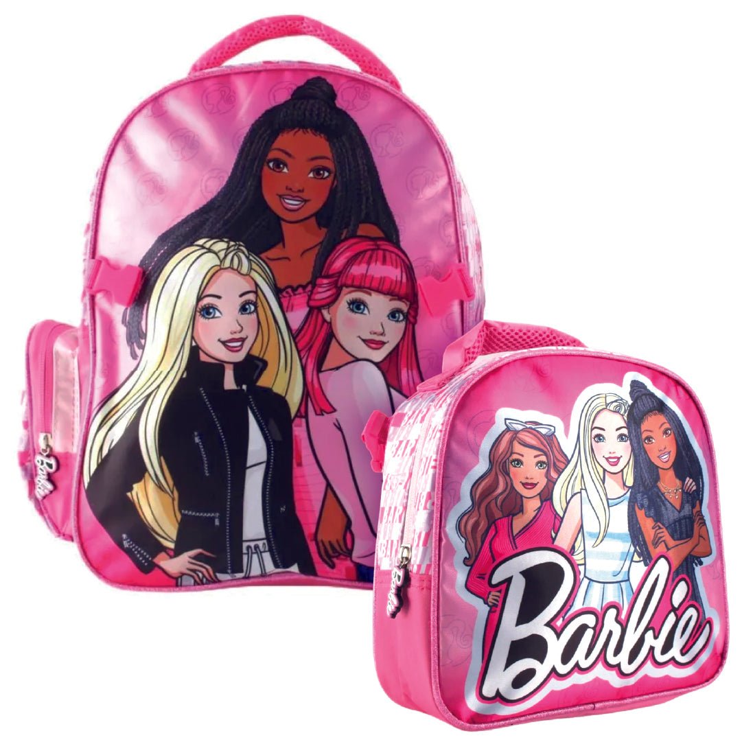 Mochila Barbie Escolar Niñas Con Lonchera Original Rosa - Lhua Store