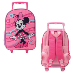 Mochila Escolar Minnie Con Ruedas Niñas Disney Original - Lhua Store