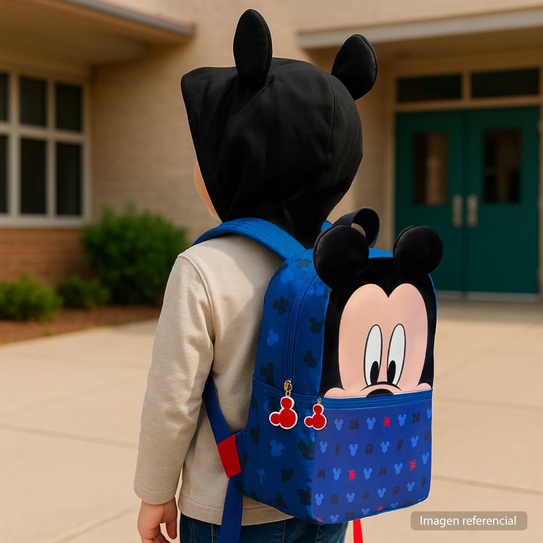 Mochila Infantil Mickey Mouse Disney 3d Con Capucha Niños - Lhua Store