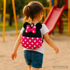 Mochila Infantil Minie Mouse Disney Con Correa Arnes Seguridad Niñas - Lhua Store