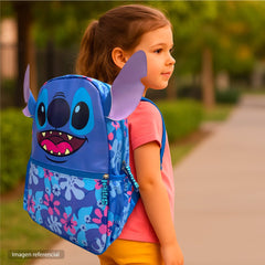 Mochila Infantil Stitch Disney 3d Con Capucha Niños - Lhua Store