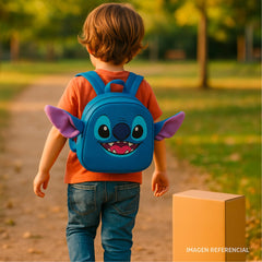 Mochila Infantil Stitch Disney Con Correa Arnes Seguridad Niños - Lhua Store