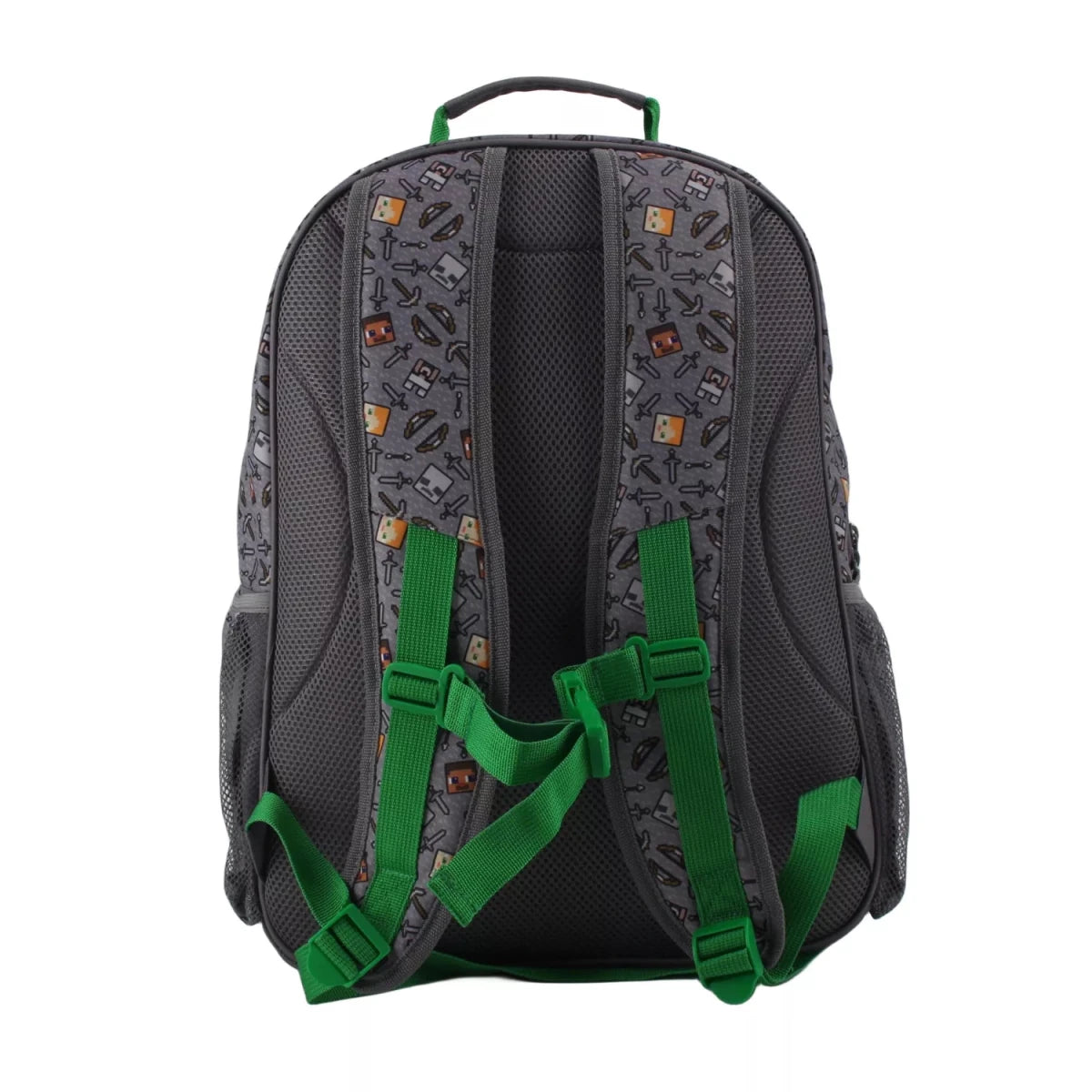 Mochila Minecraft Escolar Niños Original Gris - Lhua Store