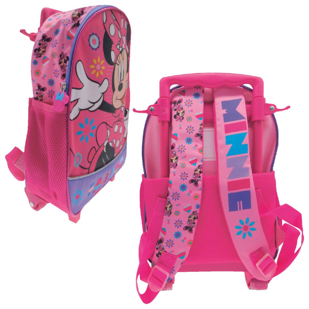 Mochila Minnie Mouse Con Ruedas Escolar Niña Disney Original - Lhua Store