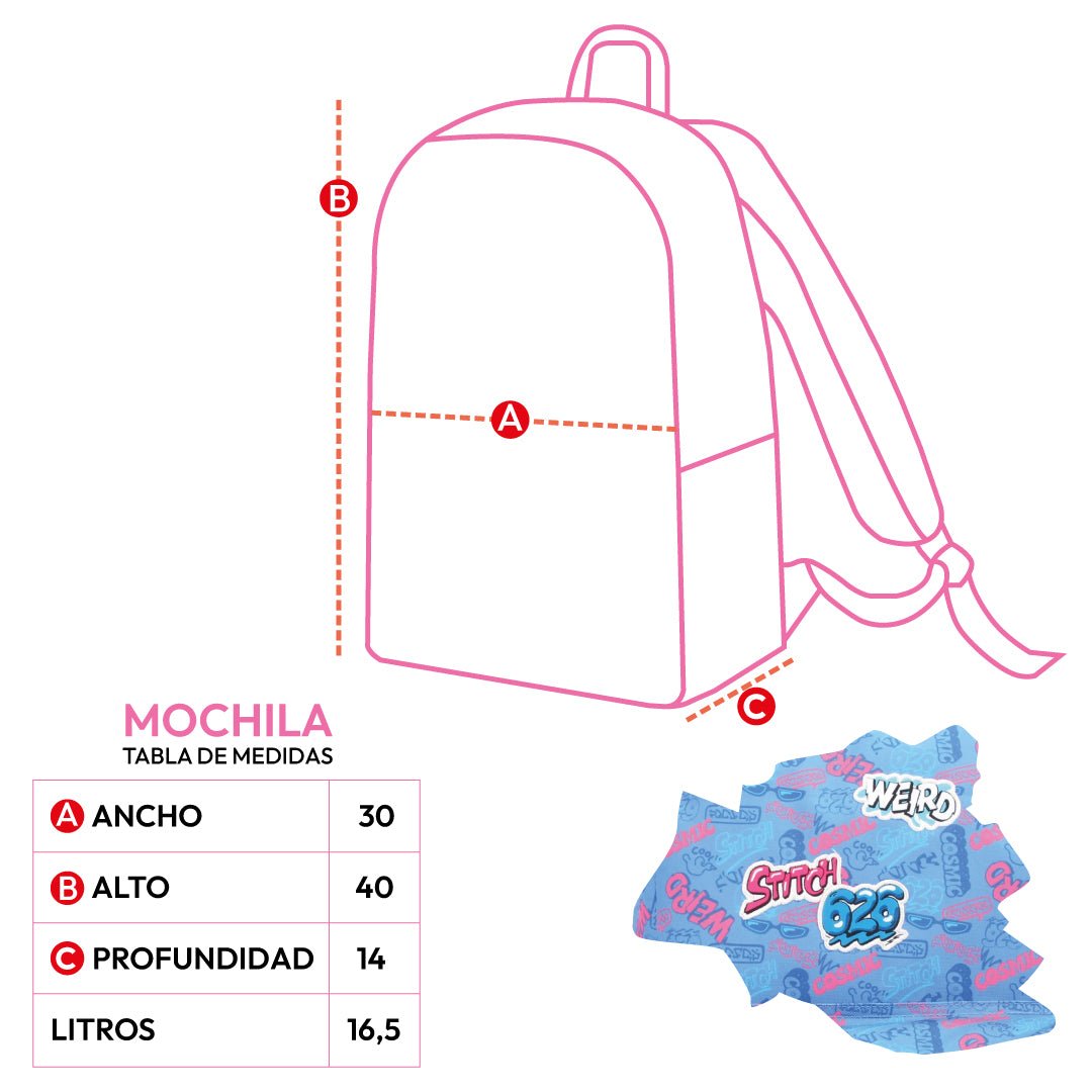 Mochila Stitch Escolar Disney Original Infantil Cosmic - Lhua Store