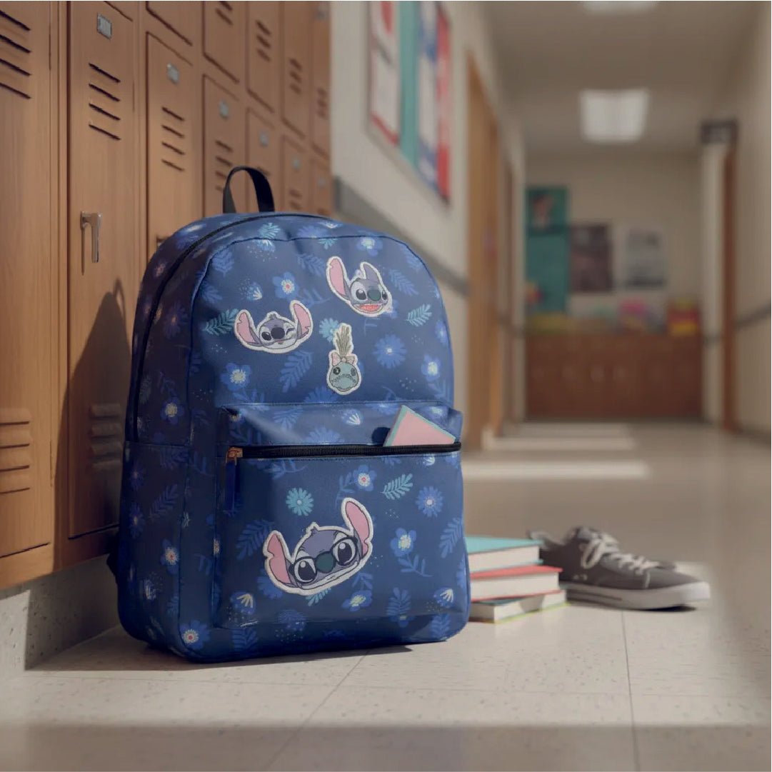 Mochila Stitch Escolar Disney Original Infantil Floreado - Lhua Store