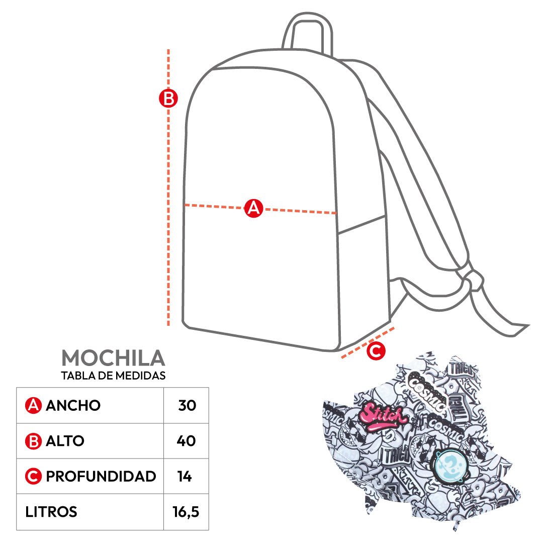 Mochila Stitch Escolar Disney Original Infantil Urbano - Lhua Store