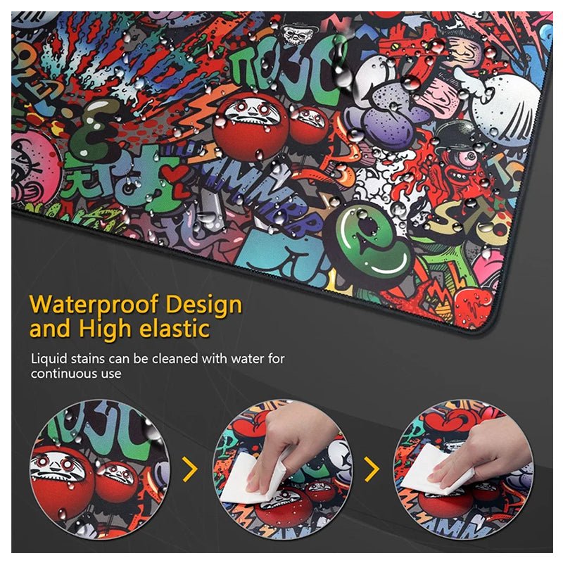 Mousepad Gamer Graffiti Xxl 90x40cm Antideslizante - Lhua Store