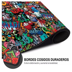 Mousepad Gamer Graffiti Xxl 90x40cm Antideslizante - Lhua Store