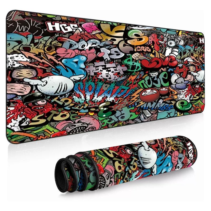 Mousepad Gamer Graffiti Xxl 90x40cm Antideslizante - Lhua Store